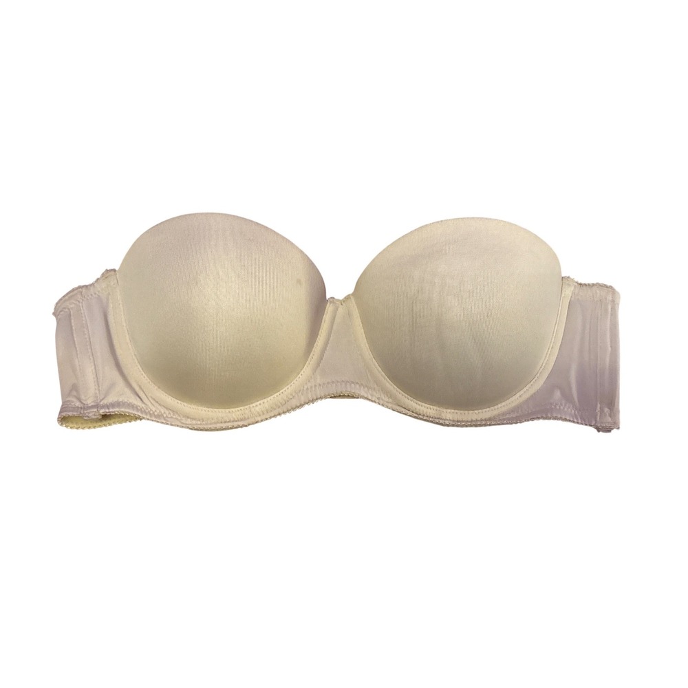 SO Intimates Beige Strapless Bra Padded Push-up Underwire, Size 36A